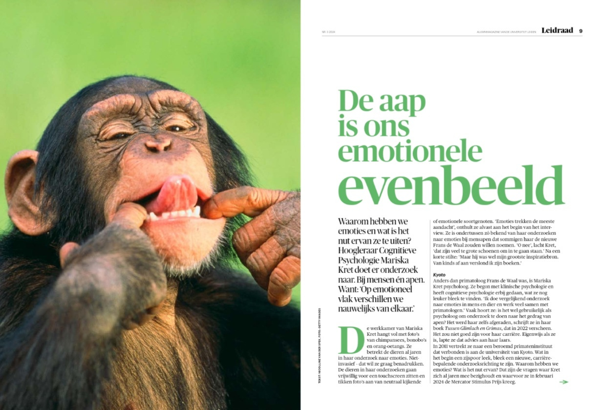 De Aap is ons emotionele evenbeeld